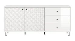 Sideboard PRISMA weiß weiß Hochglanz B/H/T: ca. 170x76x40 cm