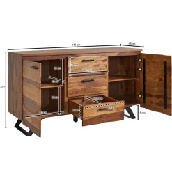 Sideboard rosenholz Nachbildung B/H/T: ca. 145x82x45 cm
