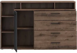 Sideboard schlamm schwarz Eiche Nachbildung B/H/T: ca. 153,1x98,5x41,3 cm