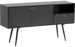 Sideboard schwarz B/H/T: ca. 140x75x40 cm