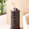 Sideboard schwarz B/H/T: ca. 34x65x34 cm