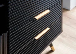 Sideboard schwarz B/H/T: ca. 77x97x40 cm
