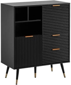 Sideboard schwarz B/H/T: ca. 77x97x40 cm