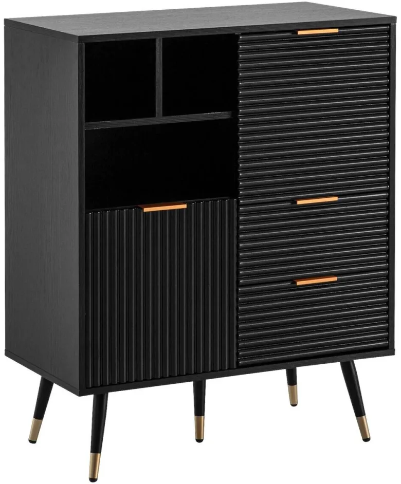 Sideboard schwarz B/H/T: ca. 77x97x40 cm