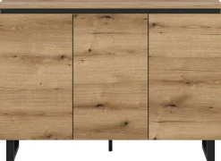 Sideboard Tomasa Evoke Oak Nachbildung schwarz B/H/T: ca. 120x84x36 cm