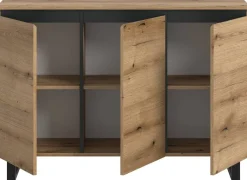 Sideboard Tomasa Evoke Oak Nachbildung schwarz B/H/T: ca. 120x84x36 cm