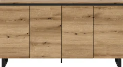 Sideboard Tomasa Evoke Oak Nachbildung schwarz B/H/T: ca. 160x84x36 cm