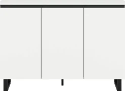 Sideboard Tomasa weiß schwarz B/H/T: ca. 120x84x36 cm