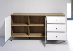 Sideboard Touch Eiche Artisan Nachbildung weiß matt B/H/T: ca. 183x76x40 cm