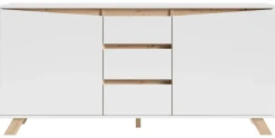 Sideboard VALENTIN weiß Eiche Nachbildung B/H/T: ca. 160x80x38 cm