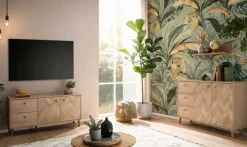 Sideboard Visby Eiche Nachbildung B/H/T: ca. 109x63,9x33,05 cm