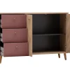 Sideboard Visby Eiche Nachbildung mauve B/H/T: ca. 109x63,9x33,05 cm
