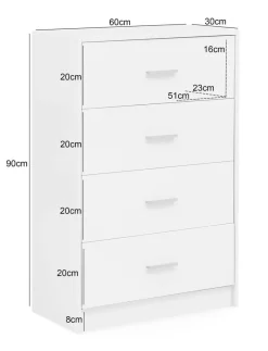 Sideboard weiß B/H/T: ca. 60x90x30 cm