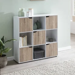 Sideboard weiß Eiche Sonoma Nachbildung B/H/T: ca. 89x91x29 cm