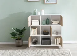 Sideboard weiß Eiche Sonoma Nachbildung B/H/T: ca. 89x91x29 cm