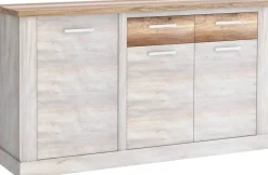 Sideboard weiß Pinie Nachbildung Eiche Antik Nachbildung B/H/T: ca. 172x90x41 cm
