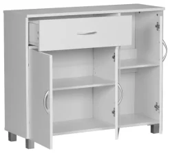 Sideboard weiß silber B/H/T: ca. 90x75x30 cm