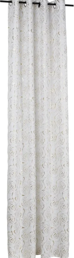 silver edition Ösenvorhang Glamour weiß B/L: ca. 135x245 cm
