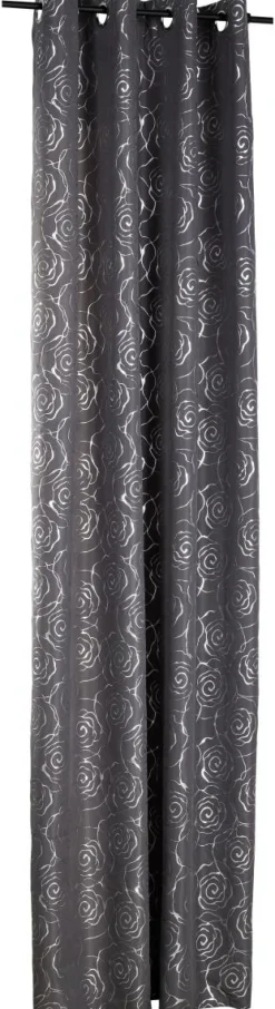 silver edition Ösenvorhang Glamour grau B/L: ca. 135x245 cm