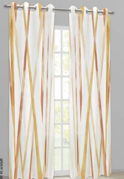 silver edition Ösenvorhang Melanie terra B/L: ca. 135x245 cm