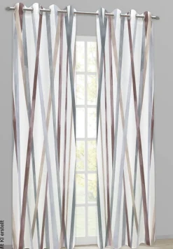 silver edition Ösenvorhang Melanie grau B/L: ca. 135x245 cm