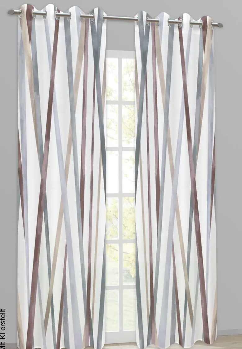 silver edition Ösenvorhang Melanie grau B/L: ca. 135x245 cm