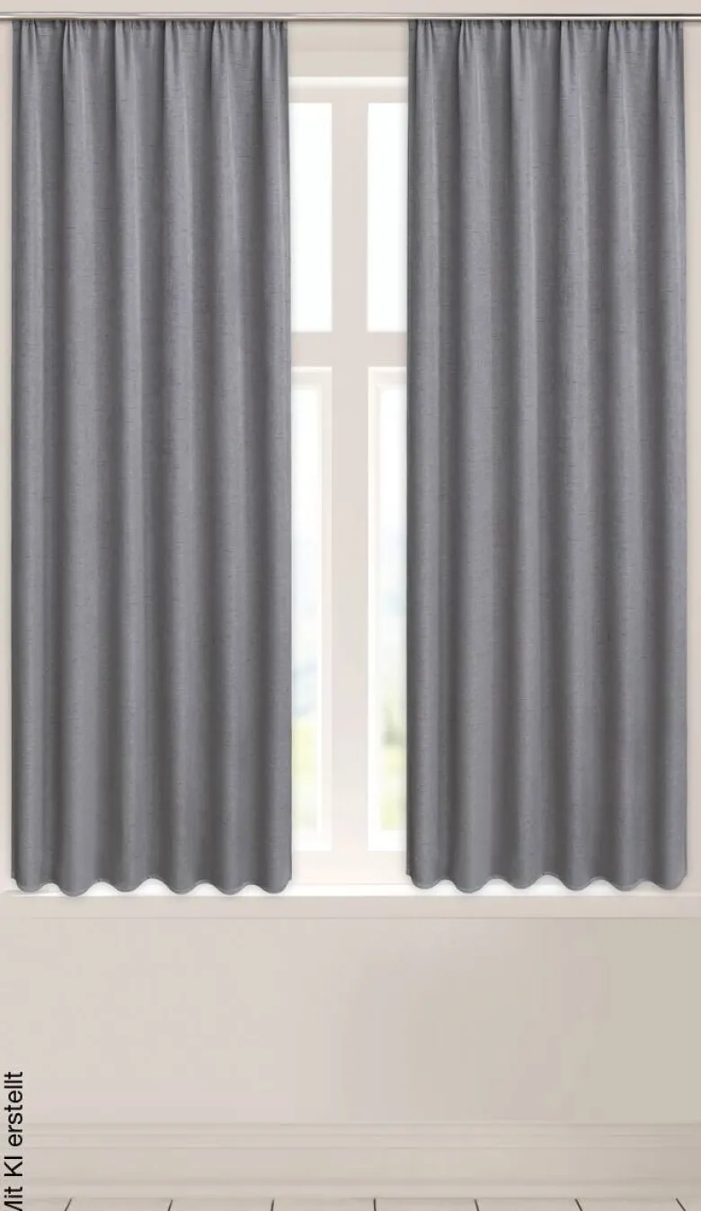 silver edition Verdunklungsvorhang Henry grau B/L: ca. 135x175 cm