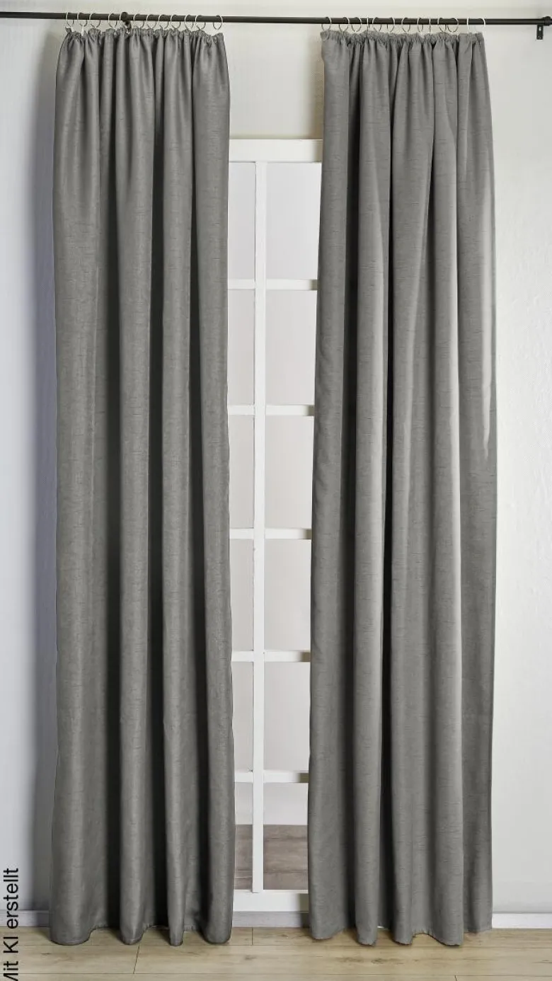 silver edition Verdunklungsvorhang Henry grau B/L: ca. 135x245 cm