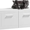Sitzbank Atlanta weiß weiß Hochglanz B/H/T: ca. 90x40x35 cm