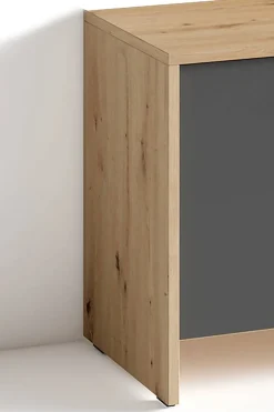Sitzbank BEN Eiche Nachbildung anthrazit B/H/T: ca. 60x48x35 cm