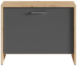 Sitzbank BEN Eiche Nachbildung anthrazit B/H/T: ca. 60x48x35 cm