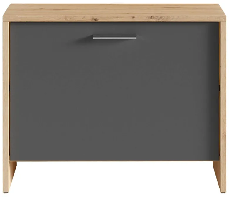 Sitzbank BEN Eiche Nachbildung anthrazit B/H/T: ca. 60x48x35 cm