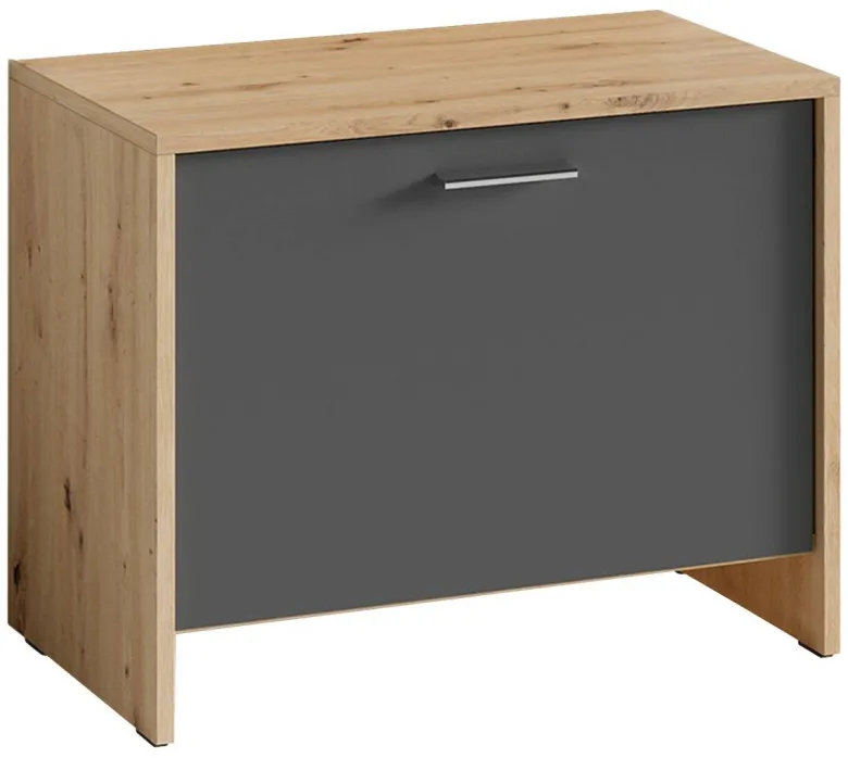 Sitzbank BEN Eiche Nachbildung anthrazit B/H/T: ca. 60x48x35 cm