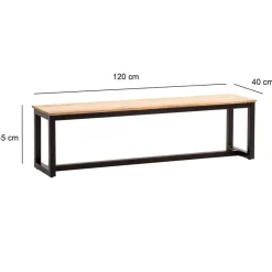 Sitzbank braun B/H/T: ca. 120x45x40 cm