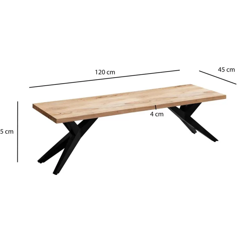 Sitzbank braun B/H/T: ca. 120x45x45 cm
