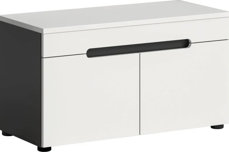Sitzbank Canu basaltgrau Nachbildung weiß B/H/T: ca. 80x45x37 cm
