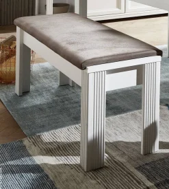 Sitzbank Jasmin braun Eiche Artisan Nachbildung weiß Pinie Nachbildung B/H/T: ca. 126x48x41 cm