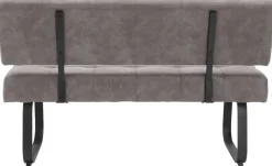 Sitzbank Luise I grau Microfaser B/H/T: ca. 140x90x64 cm