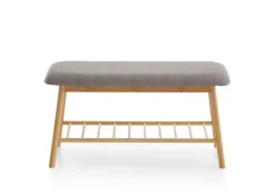 Sitzbank natur grau B/H/T: ca. 90x45x34 cm