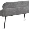 Sitzbank RICO schwarz grau Stoff Metall B/H/T: ca. 140x90x62 cm