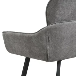 Sitzbank RICO schwarz grau Stoff Metall B/H/T: ca. 140x90x62 cm
