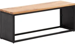 Sitzbank schwarz B/H/T: ca. 120x45x35 cm