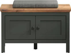 Sitzbank Stanton tannengrün Eiche Evoke Coast Nachbildung B/H/T: ca. 77x48x39 cm