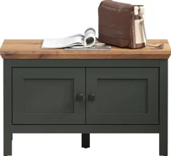 Sitzbank Stanton tannengrün Eiche Evoke Coast Nachbildung B/H/T: ca. 77x48x39 cm