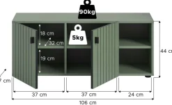 Sitzbank STATION grün B/H/T: ca. 106x43x37 cm