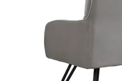 Sitzbank TINO schwarz grau Metall Microfaser B/H/T: ca. 140x94x67 cm