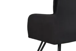 Sitzbank TINO schwarz Metall Microfaser B/H/T: ca. 140x94x67 cm