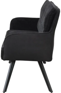 Sitzbank TINO schwarz Metall Microfaser B/H/T: ca. 140x94x67 cm