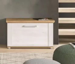 Sitzbank Verona Sibiu Lärche Nachbildung Eiche Artisan Nachbildung B/H/T: ca. 80x47x39 cm