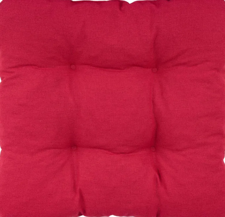 Sitzkissen Alina rot Polyester-Mischgewebe B/H/L: ca. 38x8x38 cm